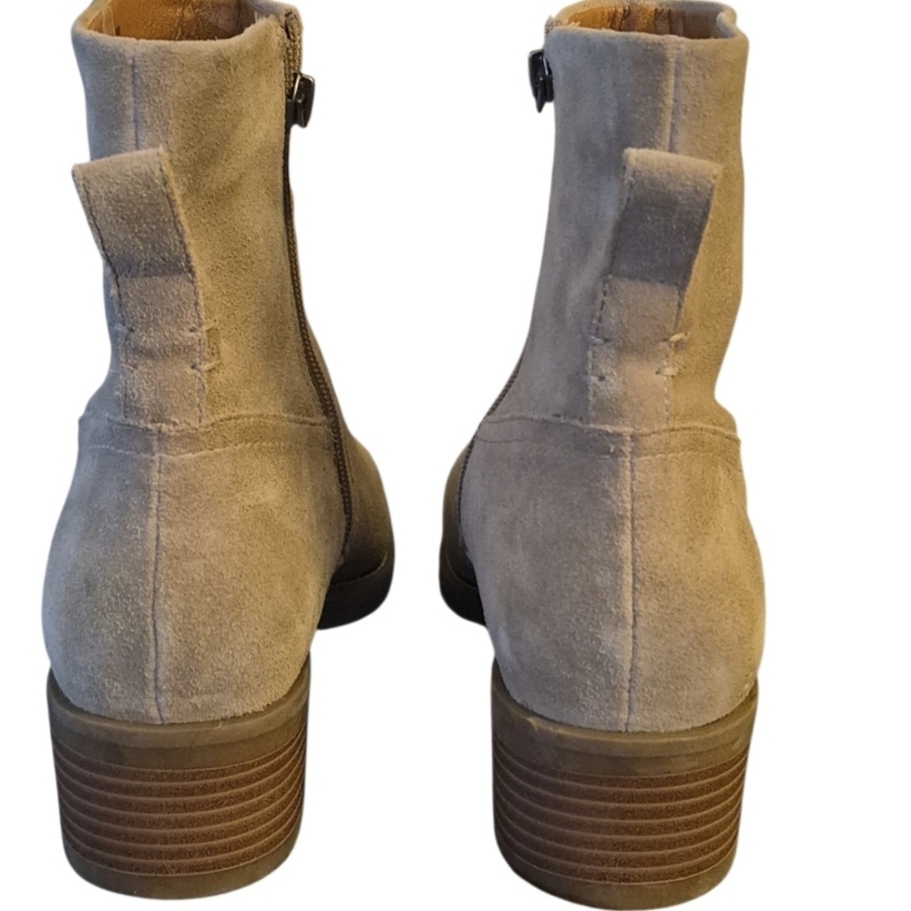 Lucky Brand Suede Tan Ankle Booties - Picture 3 of 4